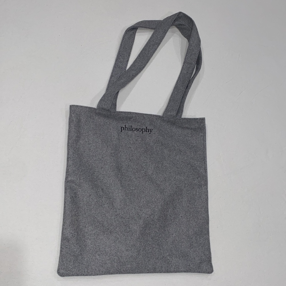 New Philosophy Grey Tote Bag